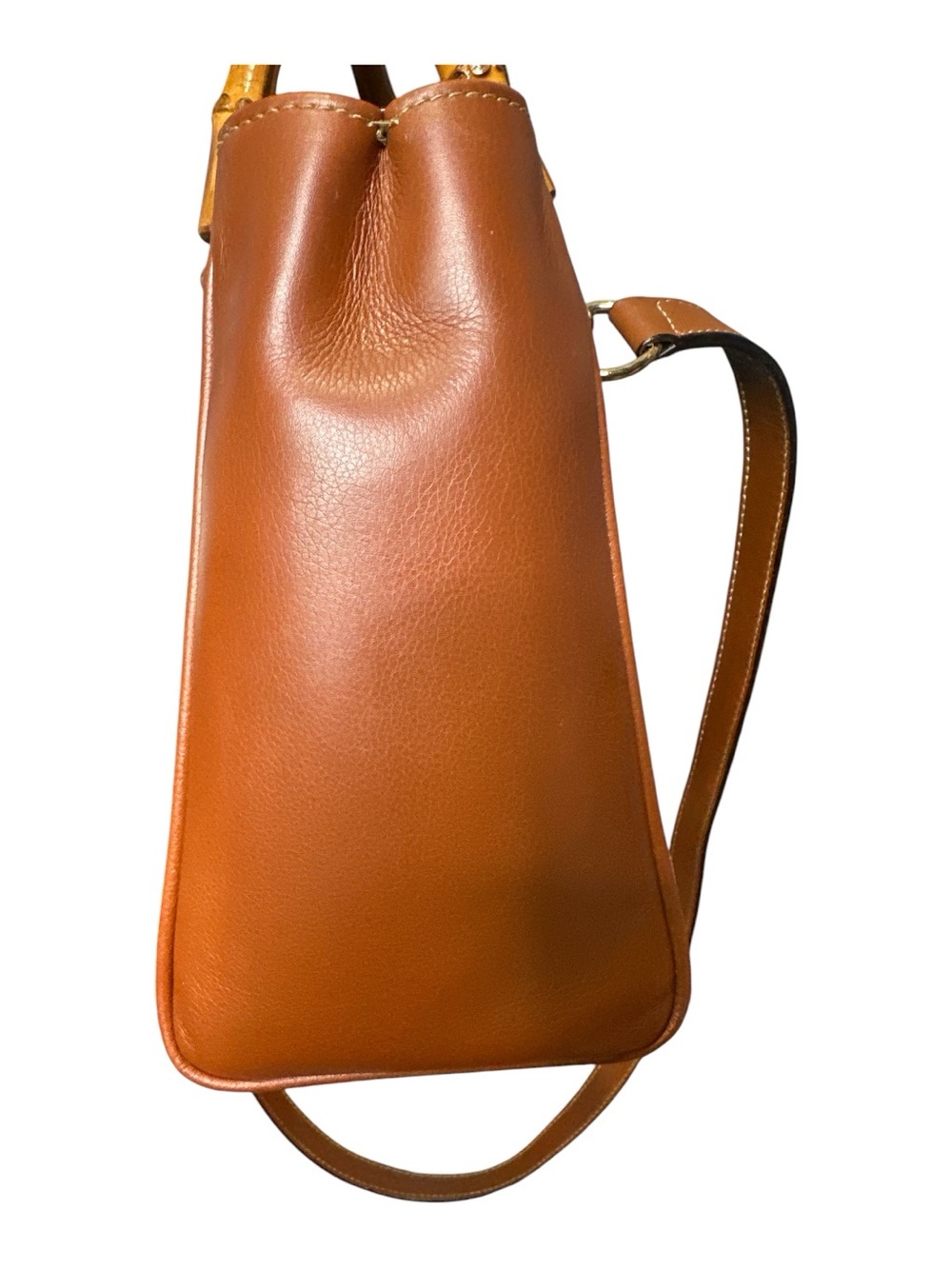 Gucci Bamboo Women's Tan Leather Bamboo-Handle Tote Bag - Picture 4 of 7